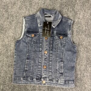Little Bipsy Jean Denim Vest Boys 2T-3T NEW
